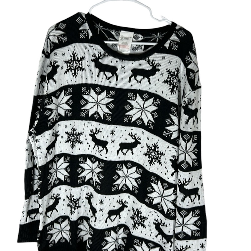 Forum Novelties Black & White Christmas Sweater Women’s Size XXL